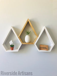 Oak Raindrop Shelf