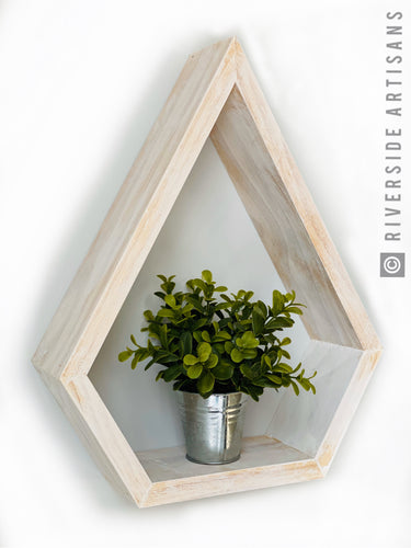 Whitewash Raindrop Shelf